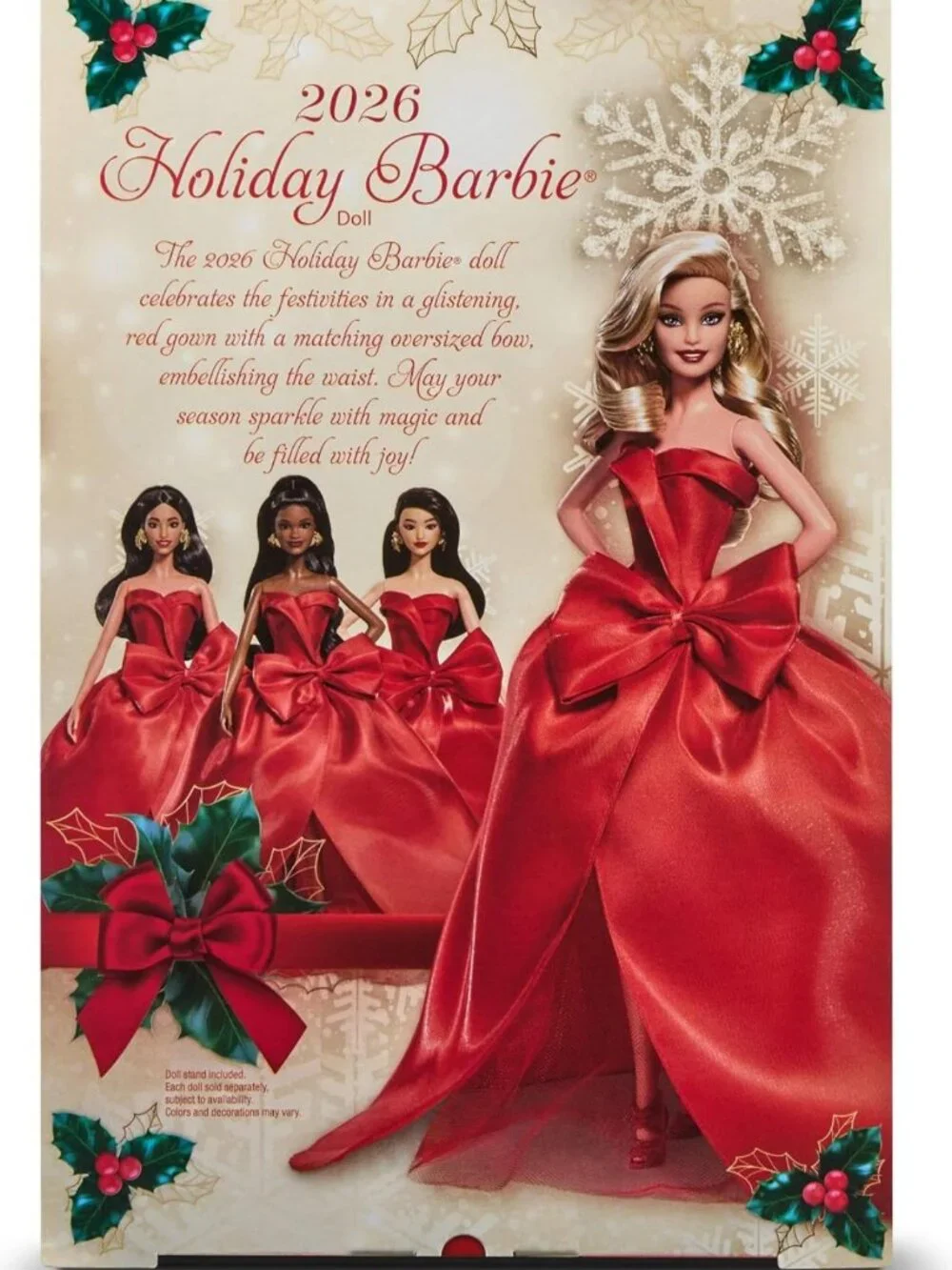Collectible Holiday Doll 2026 with Stand | Limited Edition Festive Decor